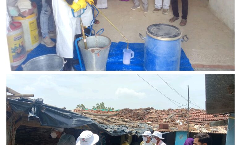 बावल नई और भदाना में मलेरिया रोधी दवाई का छिड़काव प्रारंभ बावल नई और भदाना में मलेरिया रोधी दवाई का छिड़काव प्रारंभ