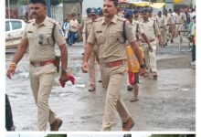 आगामी त्यौहार मोहर्रम को दृष्टिगत् रखते हुए  पुलिस ने किये पुख्ता इंतजाम: संवेदनशील क्षेत्रों में किया पैदल फ्लैग मार्च