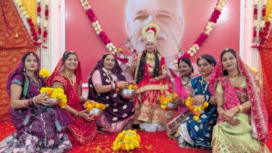 नवदुर्गा स्वरूपा ब्रह्माकुमारी तपस्वी बहनों को सम्मानित किया गया.. नवदुर्गा स्वरूपा ब्रह्माकुमारी तपस्वी बहनों को सम्मानित किया गया..