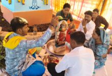 जडेलिया भैरू की पूजा अर्चना के साथ हुआ गंगा माता मेले का शुभारंभ गंगा माता के प्रतिमा को मेला प्रांगण में किया विराजित