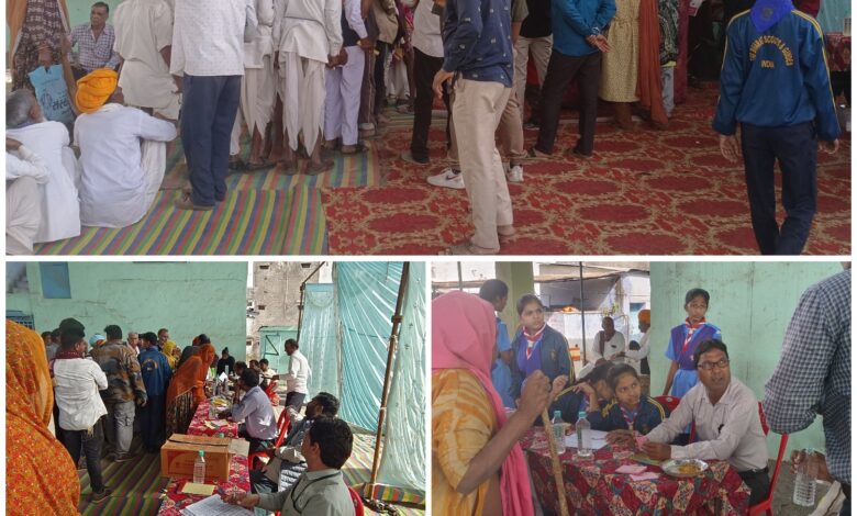 घोटा परिवार एवं एलायस क्लब के सौजन्य से निशुल्क नेत्र चिकित्सा शिविर सम्पन्न हुआ* 500 नेत्र रोगियो का पंजीयन कर 220 रोगियों का आपरेशन हेतू हुआ चयन