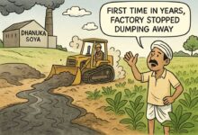 धानुका सोया प्लांट पर PCB जांच के बाद ‘संदिग्ध सफाई’, ग्रामीण बोले— फिलहाल पहली बार रुका गंदा पानी