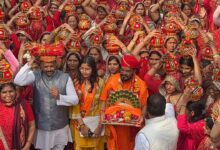 राम प्राण प्रतिष्ठा द्वितीय वर्ष महोत्सव में नानी बाई के मायरे की एतिहासिक कलश यात्रा में उमड़े हजारों श्रद्धालु भक्त, 450 मातृशक्ति ने मंगल कलश सिरोधार्य किया,