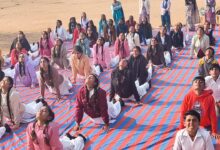 योग कार्यक्रम कि विविध गतिविधियों का प्रदर्शन व संचालन कर युवा महोत्सव मनाया गया