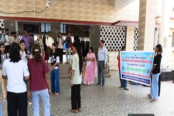 सेवा संकल्प अभियान में विद्यार्थियों ने दिया नशामुक्ति, पोषण और शिक्षा का संदेश