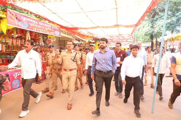 कलेक्टर एवं पुलिस अधीक्षक ने भादवामाता मेला परिसर का निरीक्षण कर व्यवस्थाओं का लिया जायजा