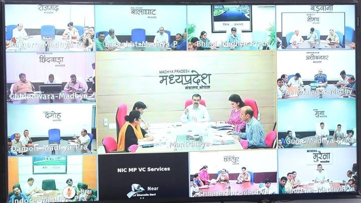 ए.सी.एस.श्री अनुपम राजन ने वी.सी.के माध्‍यम से की नीट परीक्षाओं की तैयारियों की समीक्षा