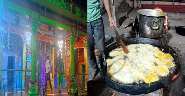 सहस्त्र मुखेश्वर महादेव मंदिर पर पूजा अर्चना के बाद अन्नकूट प्रसाद का आयोजन