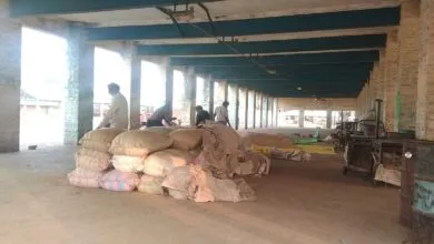 नीमच कृषि उपज मंडी बन्द असमंजस के चलते में कृषि जिंसों की आवक रही कम