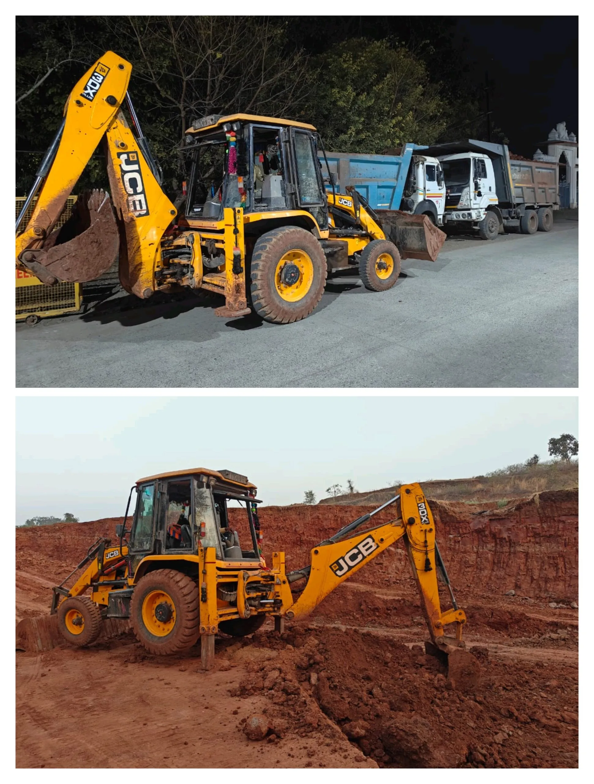 अवैध उत्खनन पर छापामार कार्यवाही 02 डम्पर एवं 01 जेसीबी जप्त