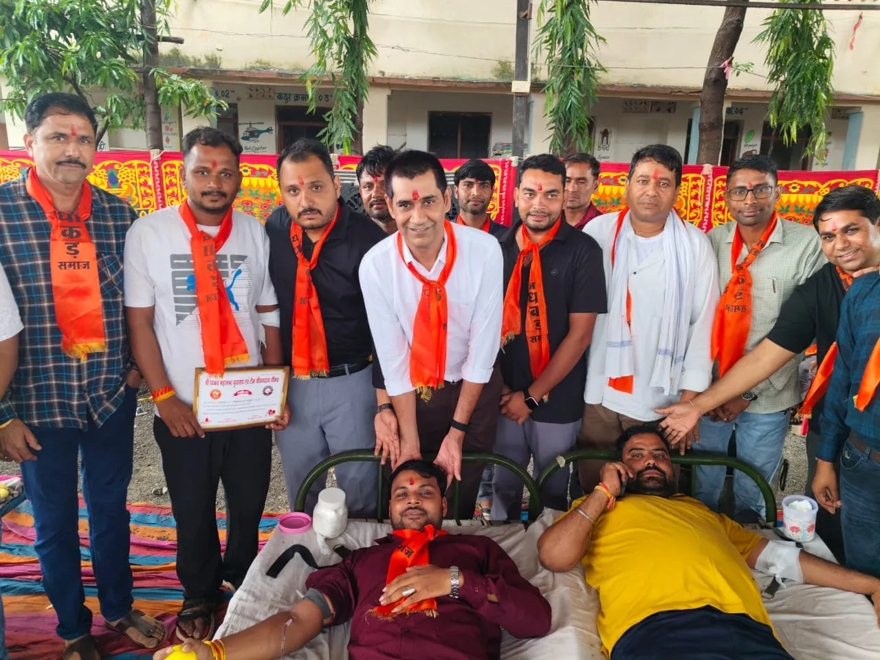 झांतला में धाकड़ महासभा युवा संघ व टीम जीवनदाता के सयुक्त तत्वाधान में विशाल रक्तदान शिविर आयोजित