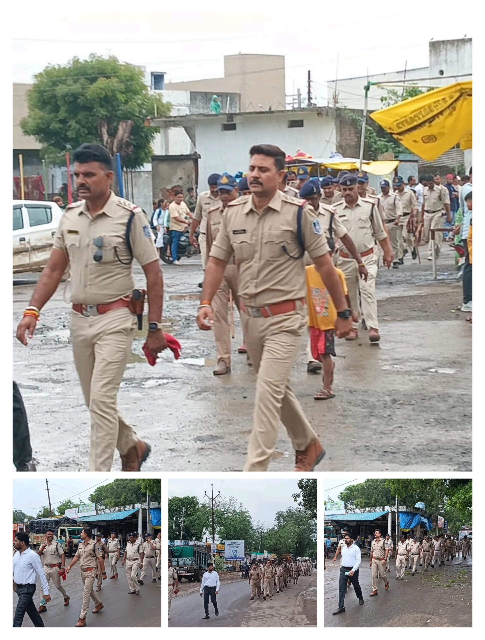 आगामी त्यौहार मोहर्रम को दृष्टिगत् रखते हुए पुलिस ने किये पुख्ता इंतजाम: संवेदनशील क्षेत्रों में किया पैदल फ्लैग मार्च