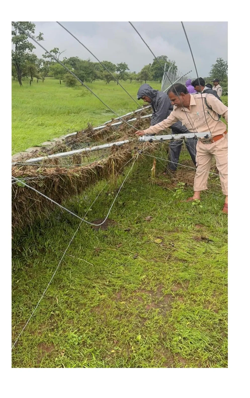 अतिवृष्टि के चलते चिता फेंसिंग हुई क्षतिग्रस्त विभाग द्वारा यथा स्थिति में लाने के लिए कार्रवाई जारी