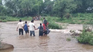 नीमच जिले के सिंगोली क्षेत्र में नदी नाले उफान पर, जान जोखिम में डाल उफनते नाले को पार कर स्कूल जा रहे बच्चे, तो कहीं फसलें हुई बर्बाद नीमच जिले के सिंगोली क्षेत्र में नदी नाले उफान पर, जान जोखिम में डाल उफनते नाले को पार कर स्कूल जा रहे बच्चे, तो कहीं फसलें हुई बर्बाद