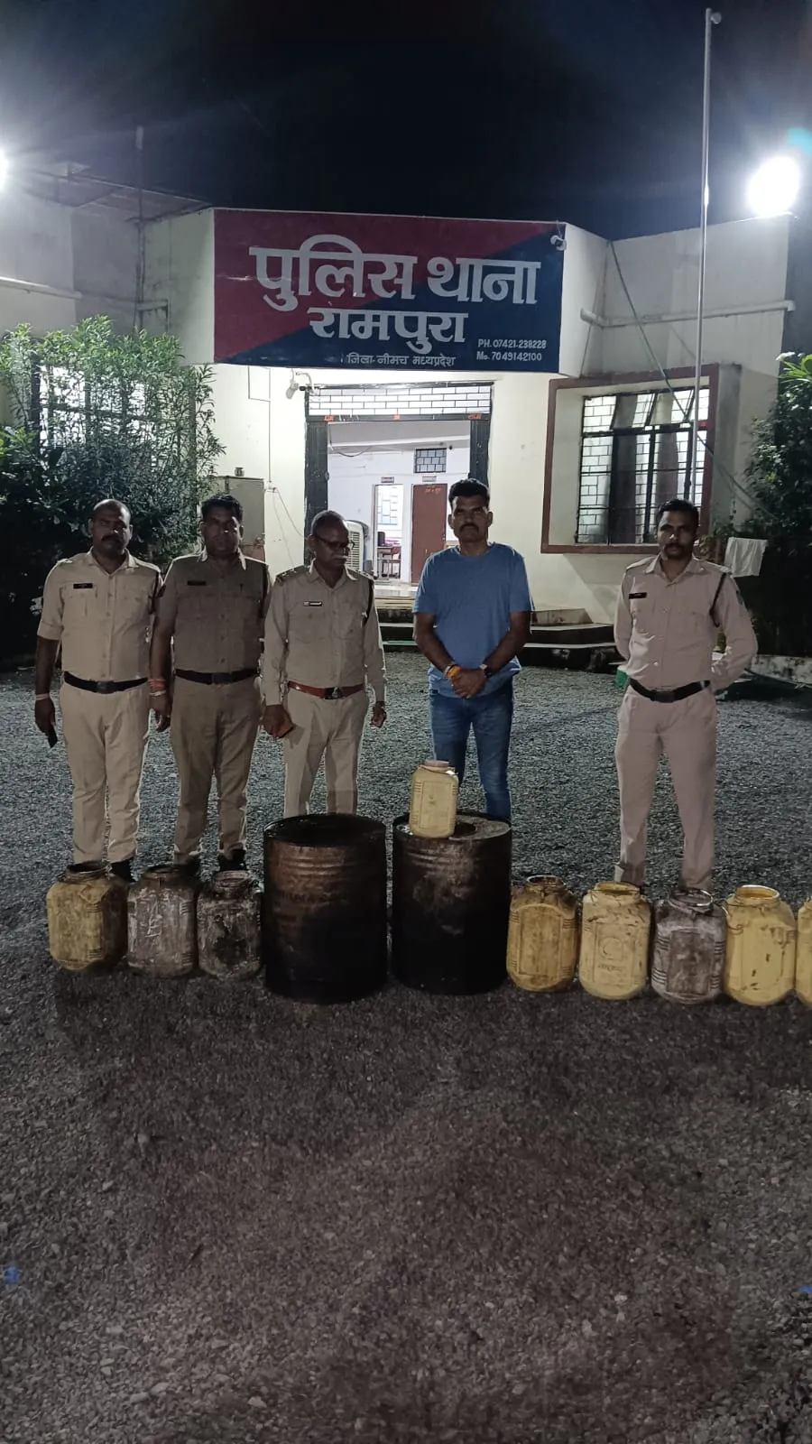 थाना रामपुरा के द्वारा अवेध शराब के विरुद्ध प्रभावी कार्यवाही