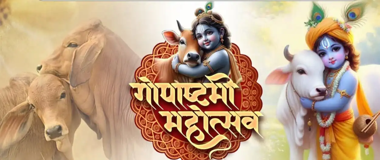 गौ माता को लगेगा, छप्पन भोग का प्रसाद।