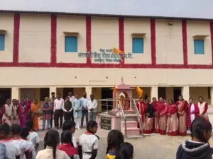 सरस्वती शिशु विद्या मंदिर उ. मा. वि. रामपुरा में हर्षोल्लास से मनाया गया बसंत पंचमी उत्सव