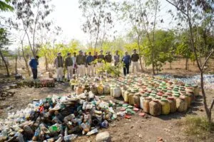 आबकारी विभाग नीमच द्वारा लाखों की जप्तशुदा शराब का नष्टीकरण किया गया*