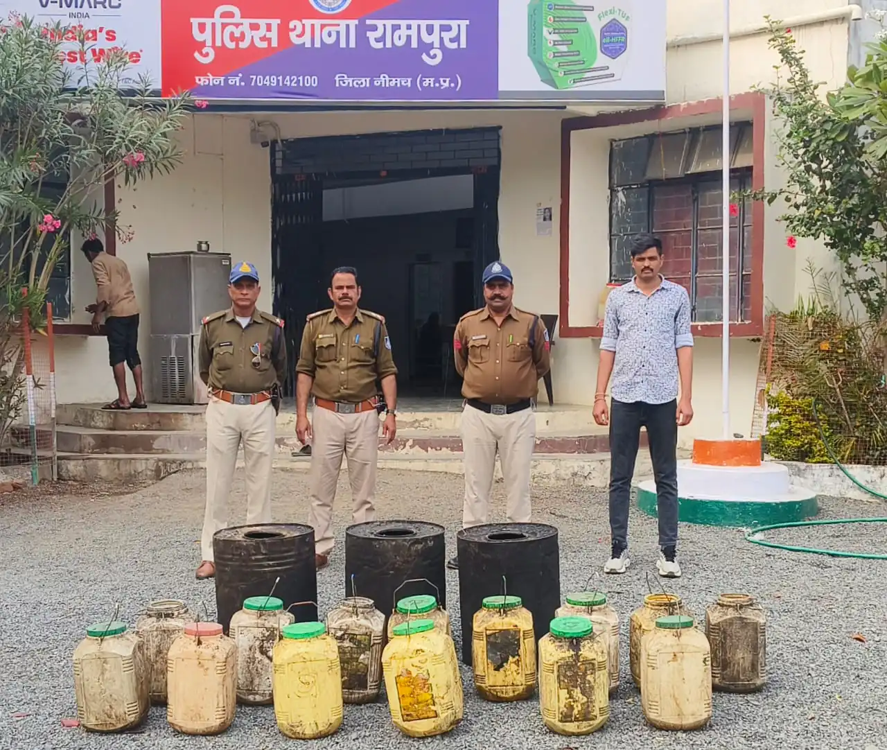 अवेध शराब के विरुद्ध रामपुरा पुलिस की प्रभावी कार्यवाही