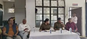 आगामी त्यौहारों को लेकर थाना रामपुरा पर शांति समिति की मीटिंग संपन्न